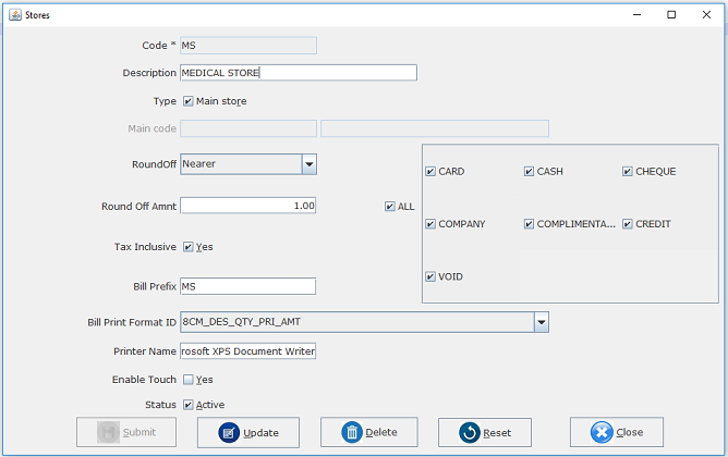 Supermarket - RightBill POS software interface